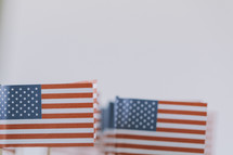American flags on a white background.