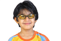 a child in sports shades 