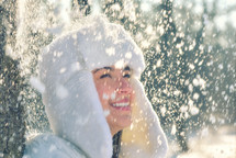 teen in snow 