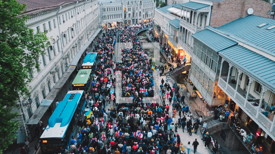 Protest Aerial View