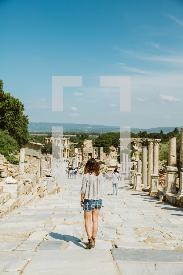 tourists in Ephesus 