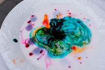 paint on a plate 