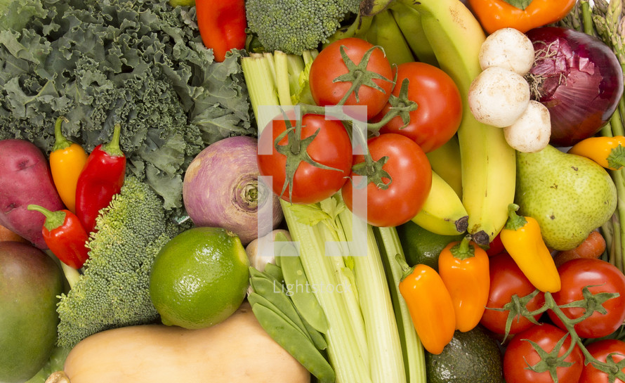 fruit and vegetables background 