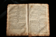 An old BIble open to the gospel of John 