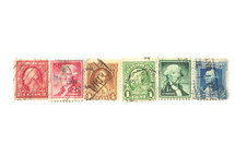 colorful vintage postage stamps 