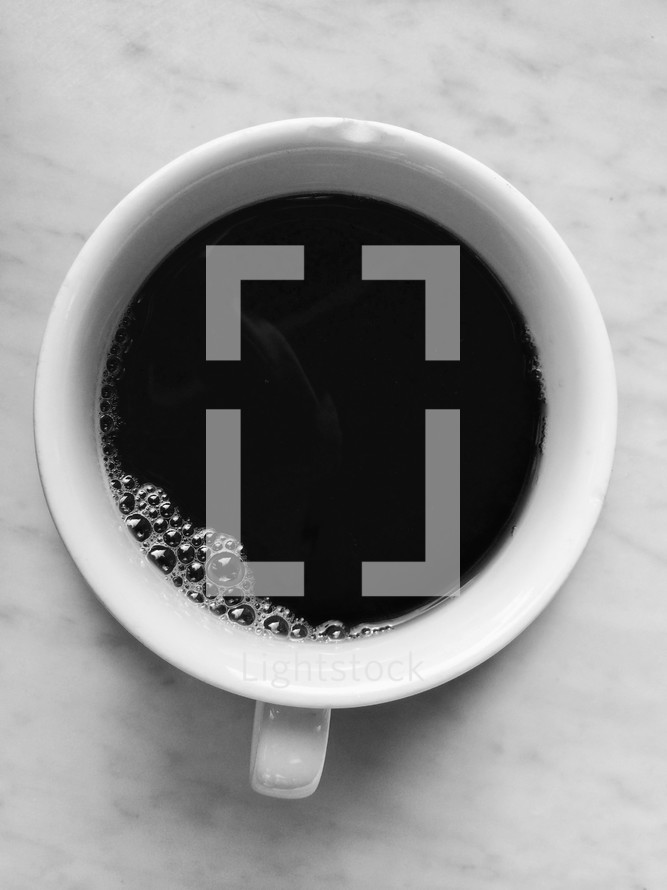 a mug of black coffee 