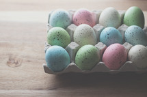 dyed speckled Easter eggs 