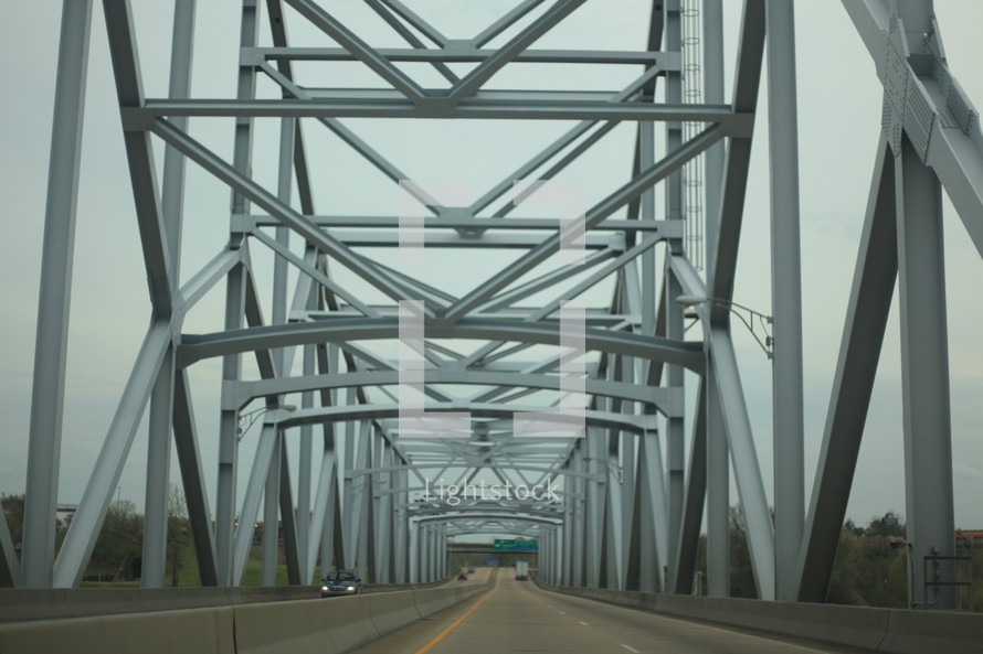 crossing over a highway bridge 