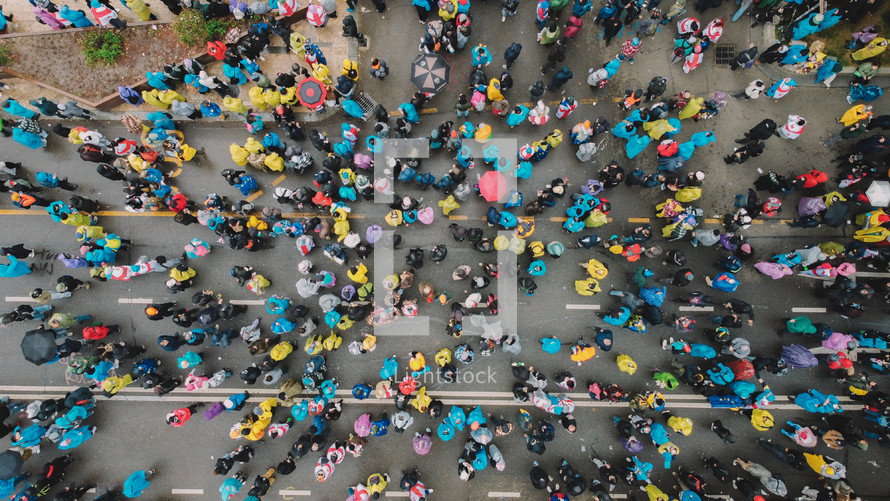 Protest Aerial View