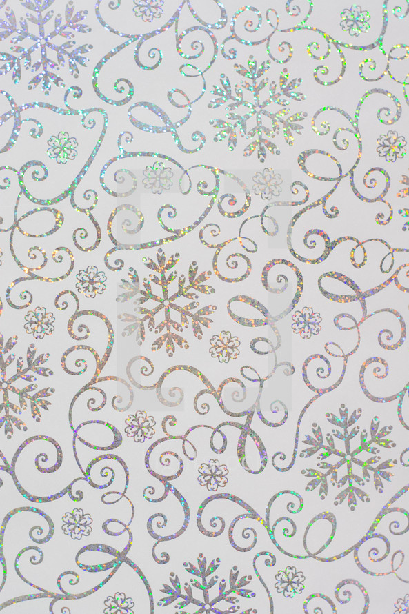 sparkling snowflake pattern 