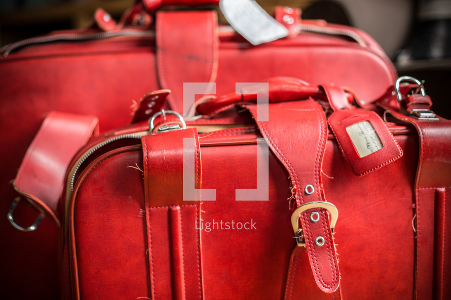 red suitcases 