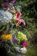 outdoor flower arrangement 