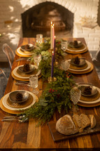 set table for Advent and Christmas dinners 