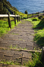 walkway leading to the shore in Byron Bay