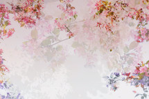double exposure floral background 