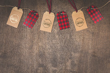 gift tags on twine 