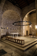 altar in an ancient church 