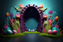 Colorful Easter Background 