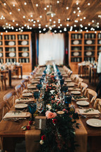 set table at a wedding 