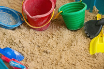 sand toys in the sand 