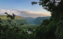 Pololu Valley at sunrise.
