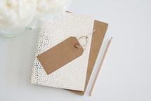 gift tag on journals 