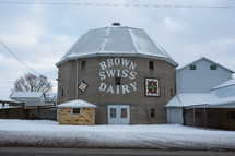 Old Dairy Barn in the snow