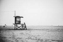 Lifeguard stand in Newport Beach
