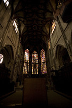 artwork and stained glass windows