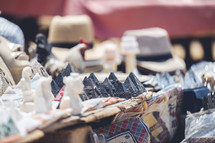 trinkets in an outdoor market in Egypt 