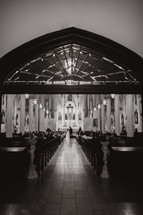 interior of a cathedral for a church wedding 