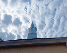 steeple and clouds 