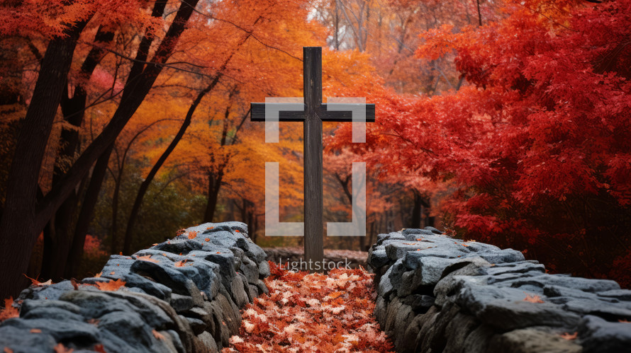 A cross in Autumn