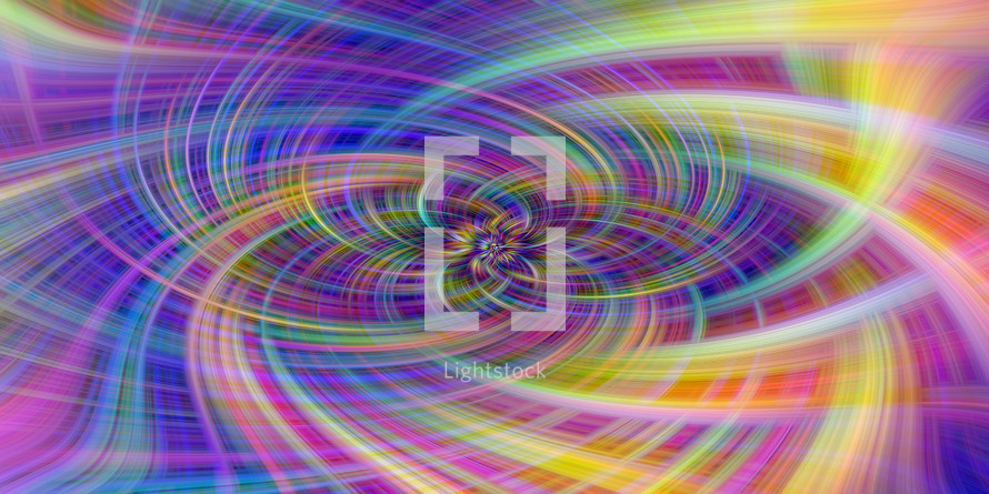 multicolored radiating design - abstract background in blue, yellow, pink and more