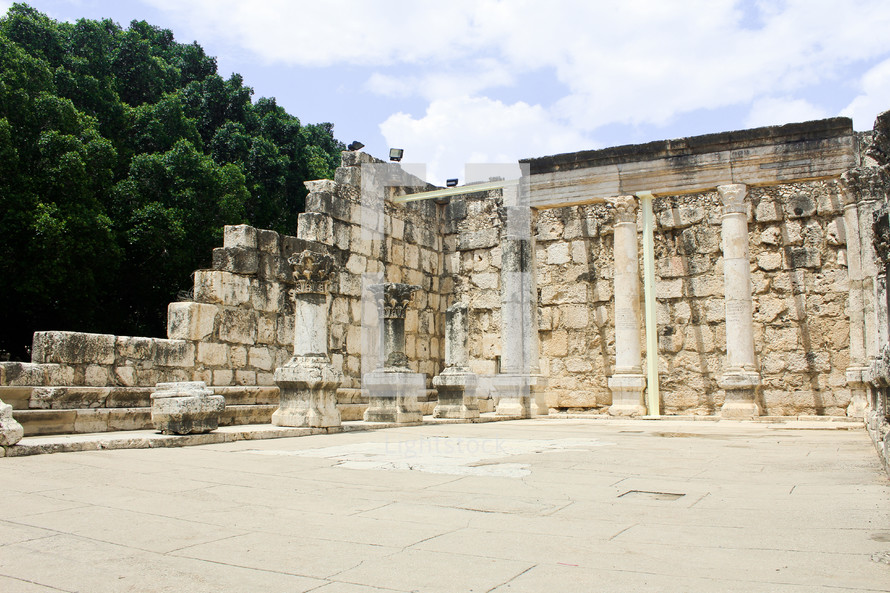 The synagogue in Capernaum.