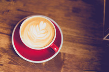 leaf shape in a latte 