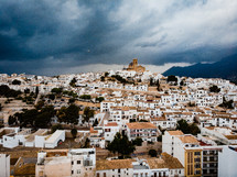 cloudy day over a town in Spain 