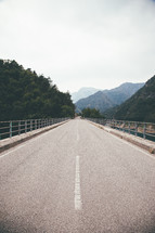 highway bridge and mountains 