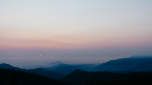 mountains at sunrise 
