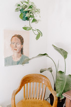 house plants and artwork 