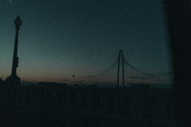 Margaret Hunt Hill bridge Dallas at dusk 