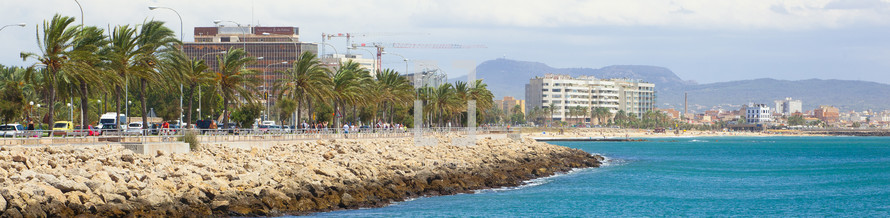 Panoramic view of Palma de Mallorca in Spain