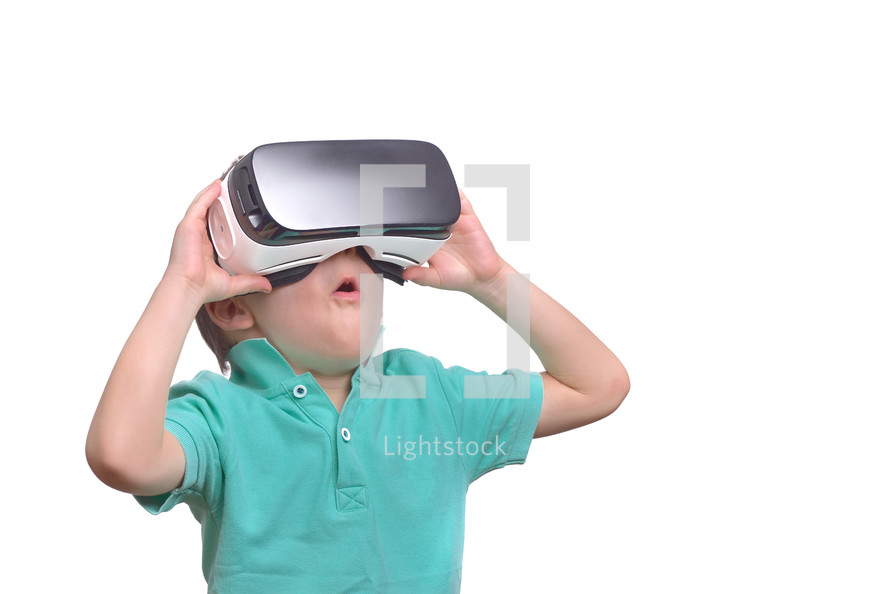 child in VR glasses 