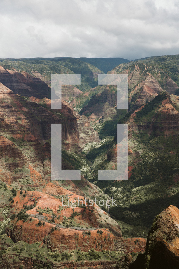 landscape of Waimea Canyon, Hawaii