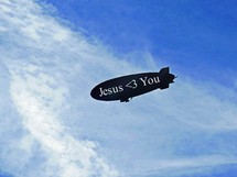 Jesus Loves you blimp 