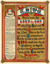 Illustration of the Ten Commandments