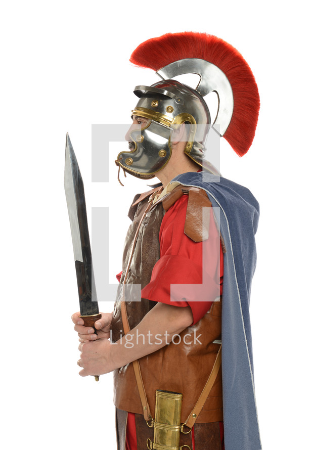 Roman soldier with a sword 