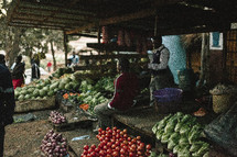 A farmers market in Malawi, Africa. 