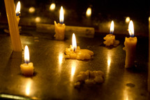 Burning candles.
