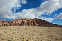 clouds and blue sky over Nevada desert landscape